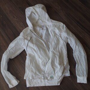 White Adidas Nylon Women's Jacket